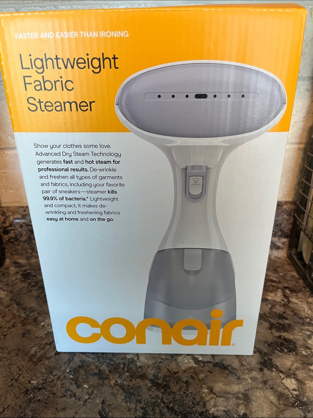 Conair Lightweight Fabric Steamer - White and Gray - Open Box